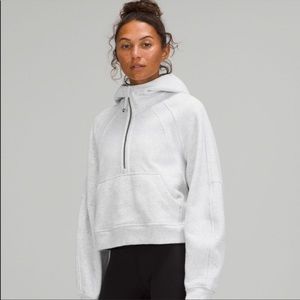 Lululemon Oversized Half Zip Scuba Hoodie Light Grey Gray M/L medium large